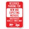 Signmission Reserved Parking for New and Expecting M Heavy-Gauge Aluminum Sign, 18" L, 12" H, A-1218-23092 A-1218-23092 - alternate 1